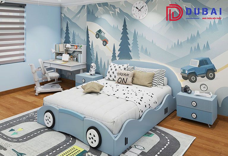 thiết kế phòng ngủ cho bé trai