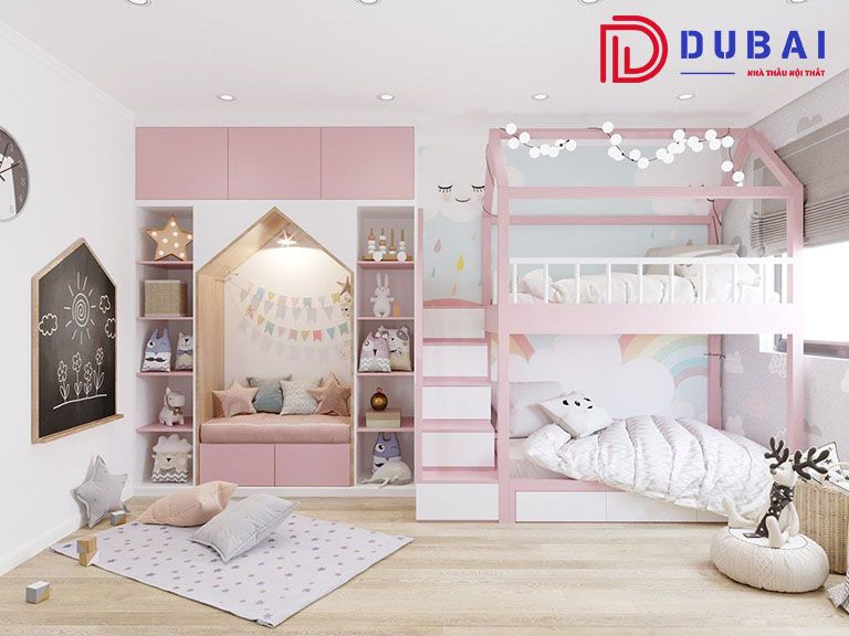 giường tầng cho bé gái