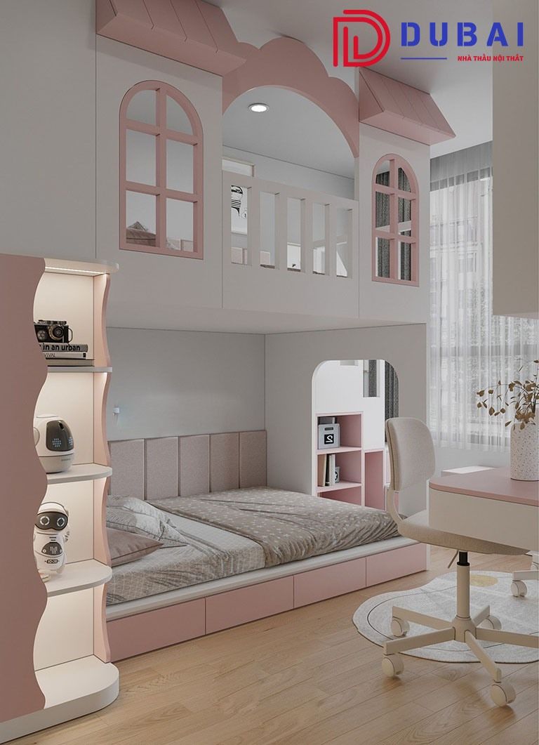 giường tầng cho bé gái