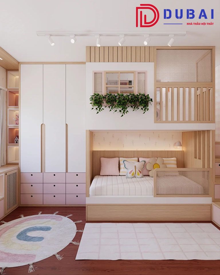 giường tầng cho bé gái