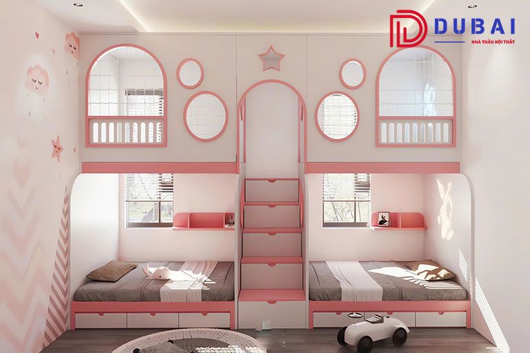 giường tầng cho bé gái
