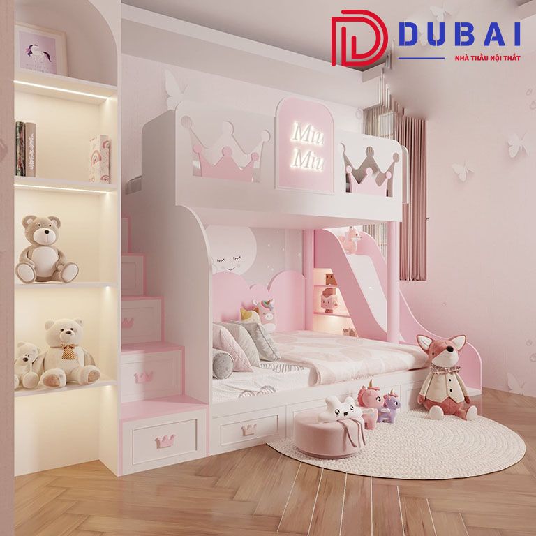 giường tầng cho bé gái