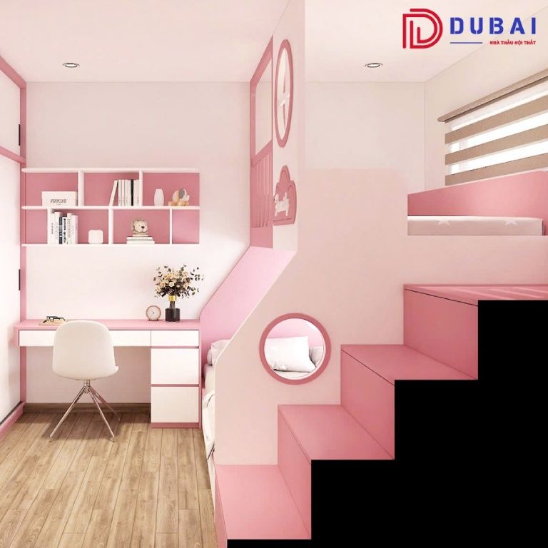 giường tầng kết hợp bàn học